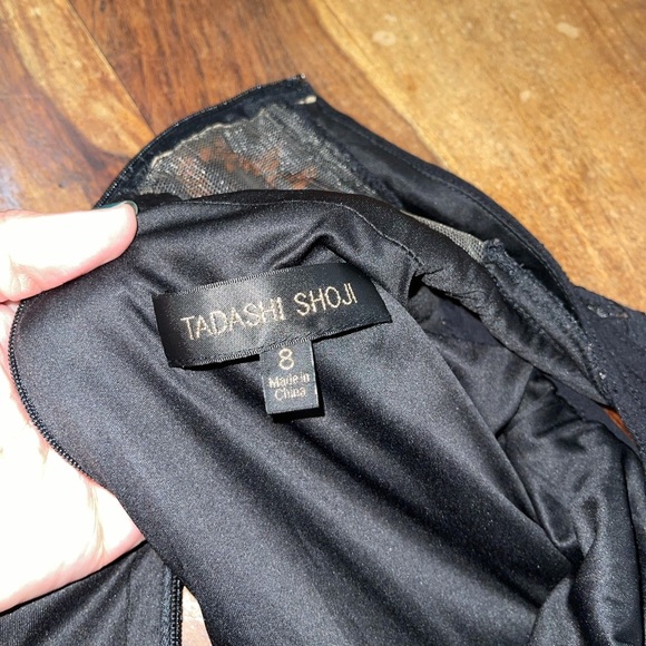 Tadashi Shoji Black Lace Sheath Cocktail Dress - Picture 6 of 8